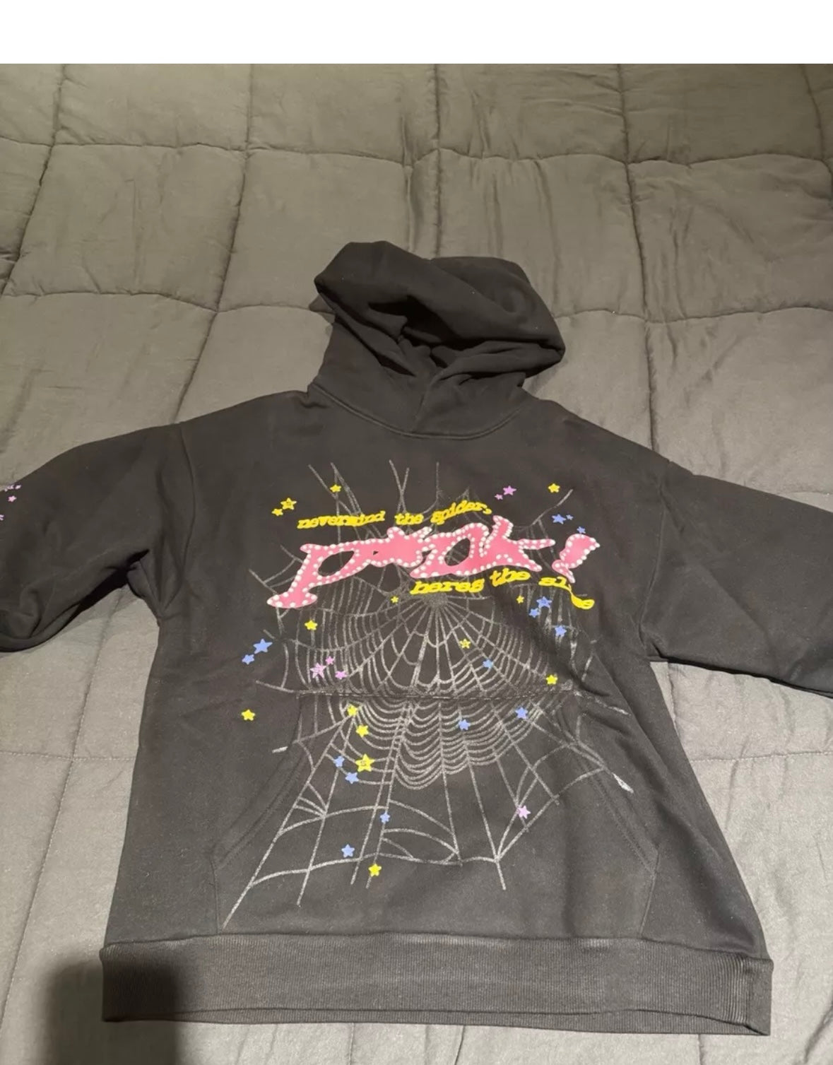 Black and Pink Sp5der hoodie