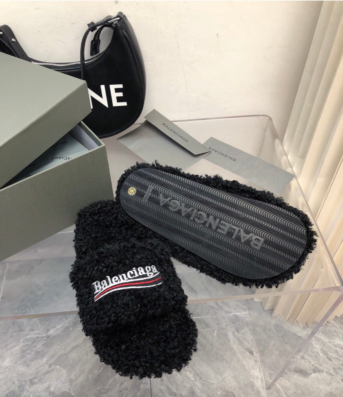 Balenciaga Slides Black