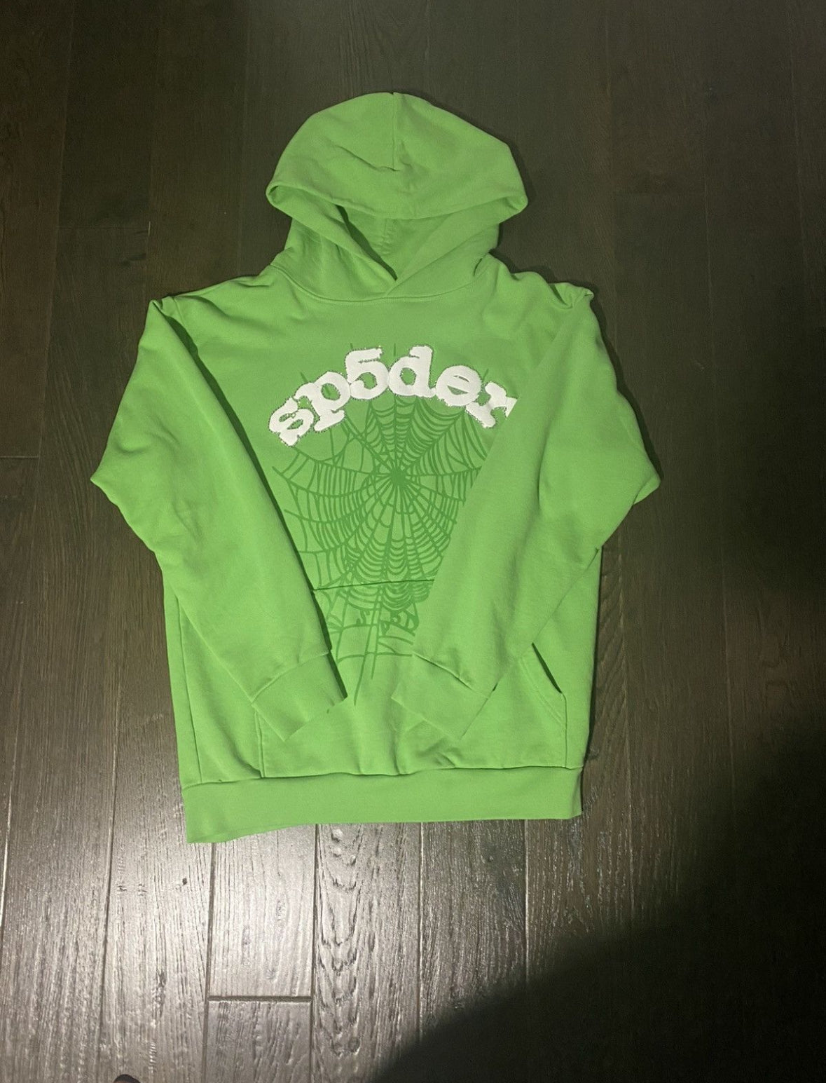 Green Sp5der hoodie authentic all sizes