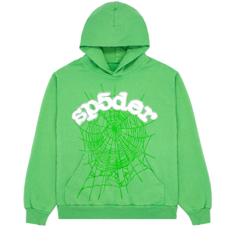 Green Sp5der hoodie authentic all sizes