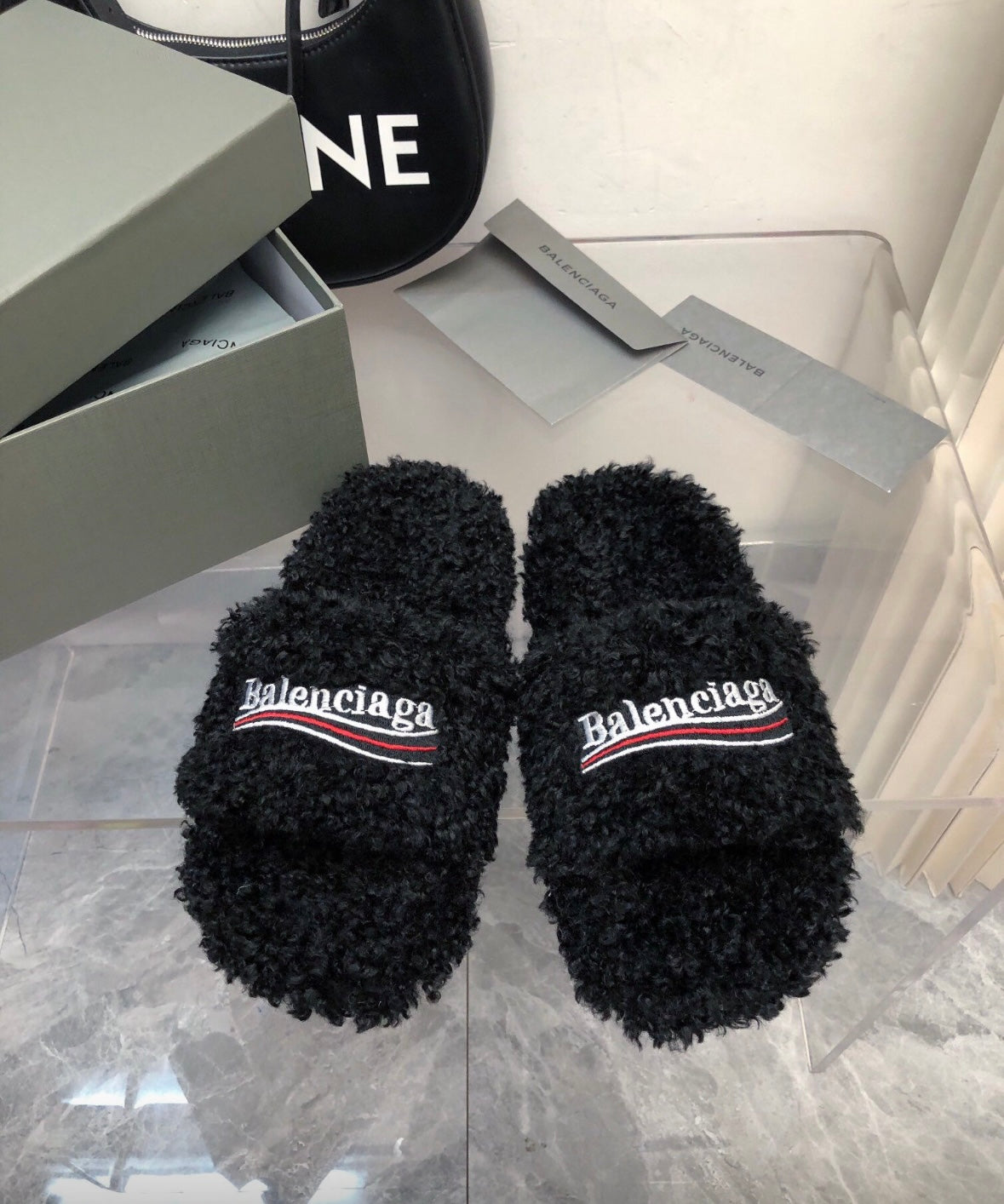 Balenciaga Slides Black