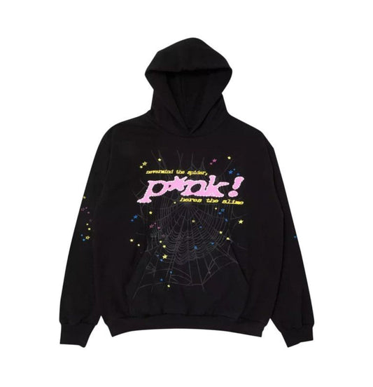 Black and Pink Sp5der hoodie