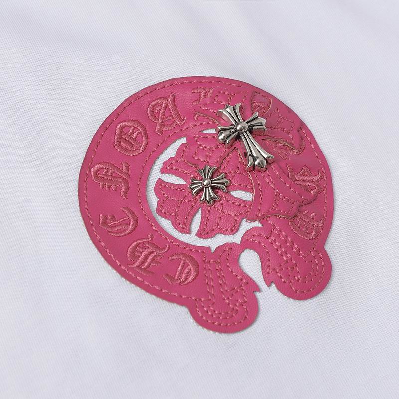 Chrome Hearts white and pink tee