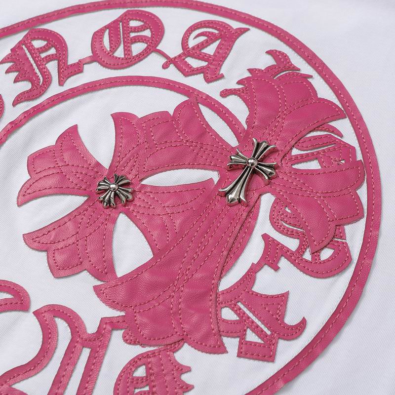 Chrome Hearts white and pink tee