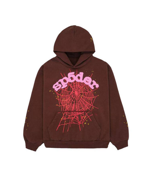 Brown  Sp5der hoodie